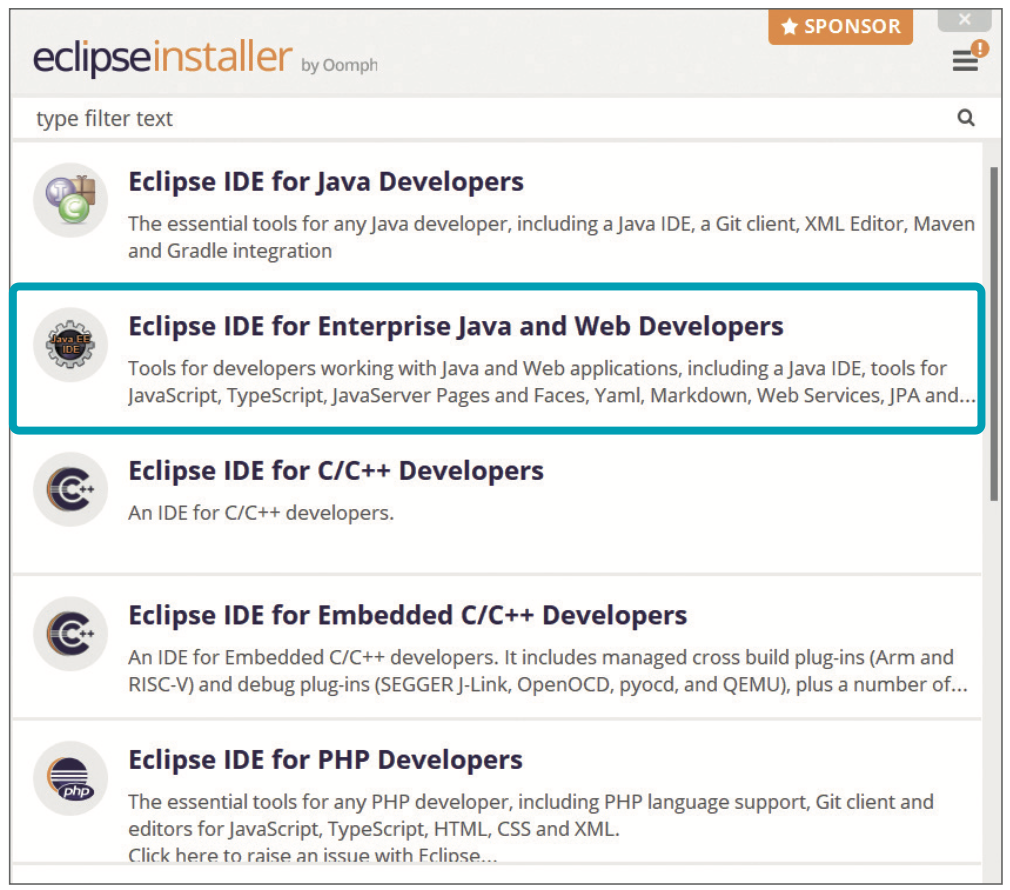 Eclipse IDE for Enterprise Java and Web Developers
