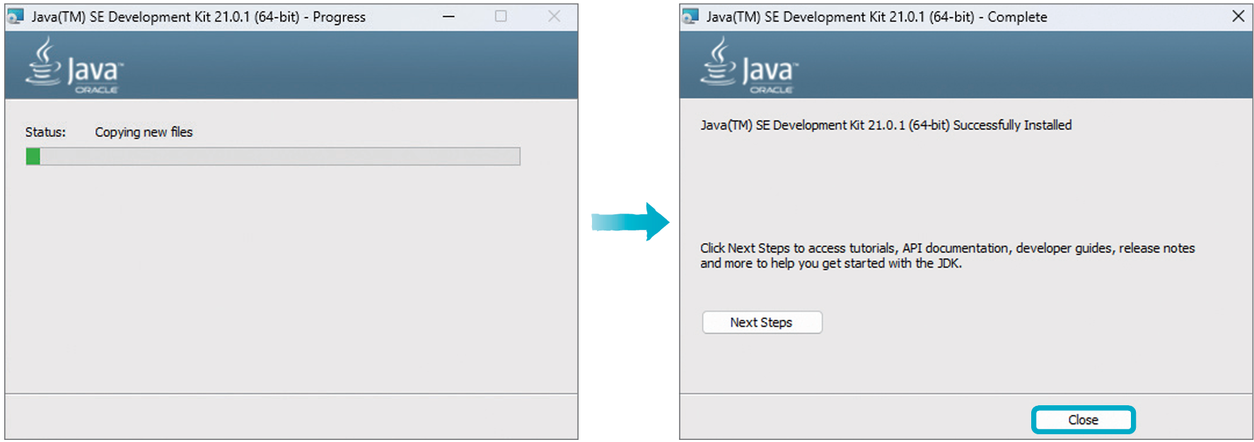 Java(TM) SE Development Kit 21.0.1_2.