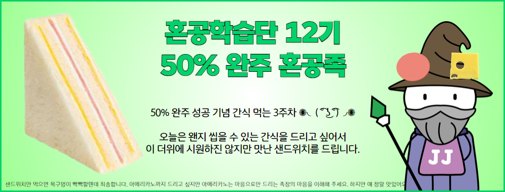 혼공학습단 12기 50% 완주